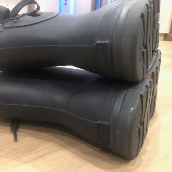 Muck Boots Women's Muck Originals Black Pull-On Rain Boots with Bows OMW000, US7 - Picture 14 of 15